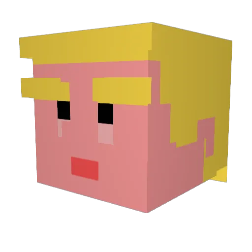 JoeDirt2 Minecraft avatar head, 3D render