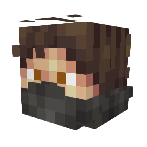 JoeGamesPvP Minecraft avatar head, 3D render