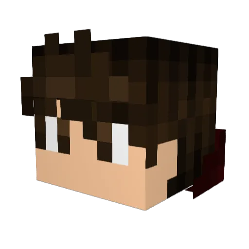 JoeHD333 Minecraft avatar head, 3D render