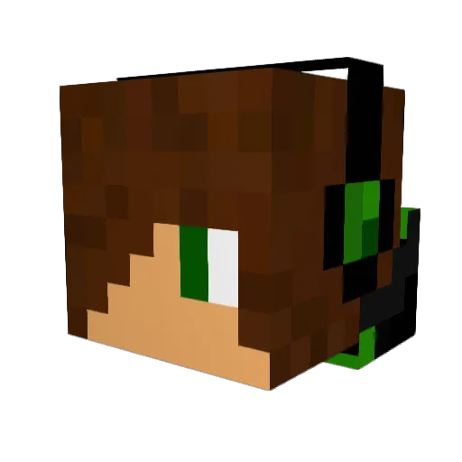 JoeIsFame Minecraft avatar head, 3D render