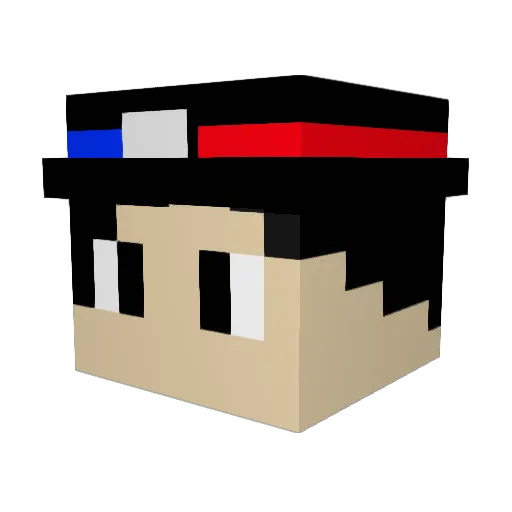 JoeLi418 Minecraft avatar head, 3D render