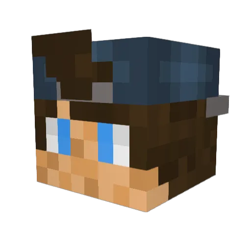 JoeMann97 Minecraft avatar head, 3D render