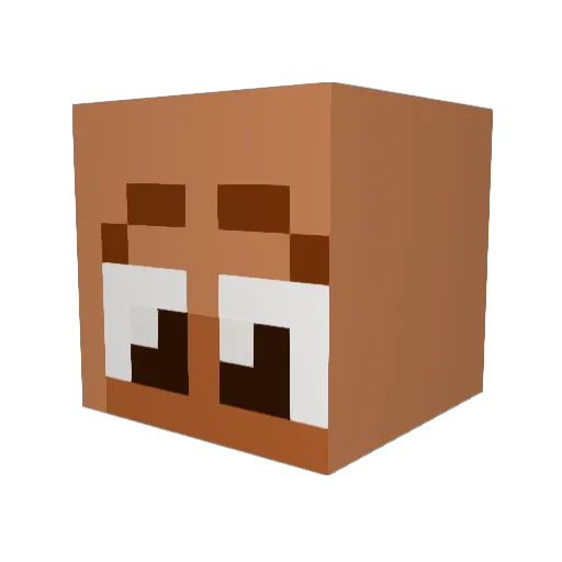 JoeObama6 Minecraft avatar head, 3D render