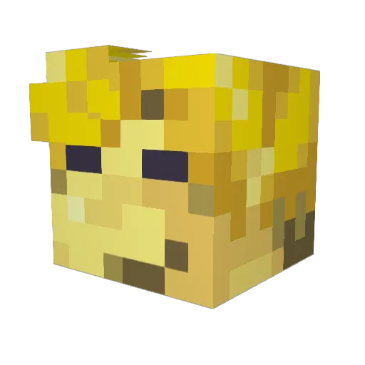 JoePork Minecraft avatar head, 3D render