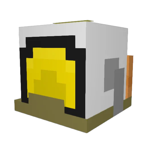 JoeSaturn Minecraft avatar head, 3D render