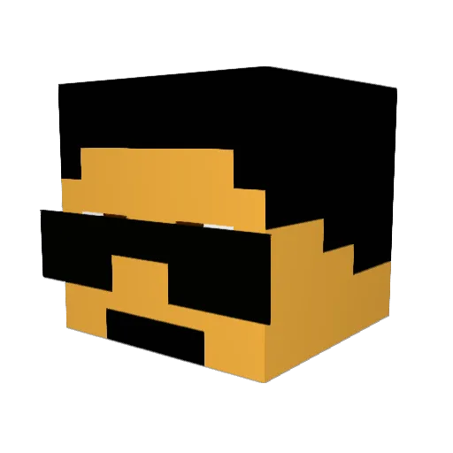 JoeTheBuddha Minecraft avatar head, 3D render