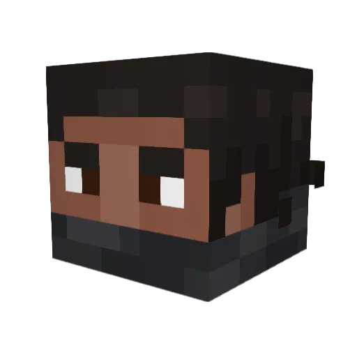 JoeTheLuminous Minecraft avatar head, 3D render