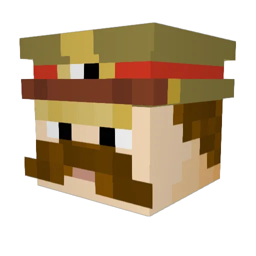 JoeTheTacoMan Minecraft avatar head, 3D render
