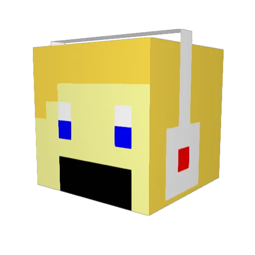 JoeWalla Minecraft avatar head, 3D render