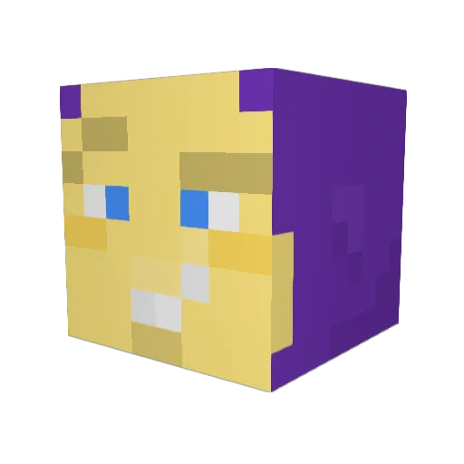 Joe_Fish_ Minecraft avatar head, 3D render