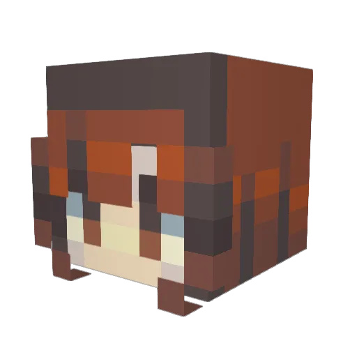 Joeaty Minecraft avatar head, 3D render