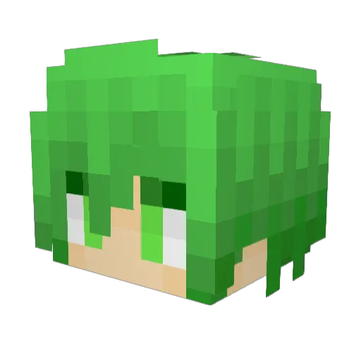 Joeawa Minecraft avatar head, 3D render