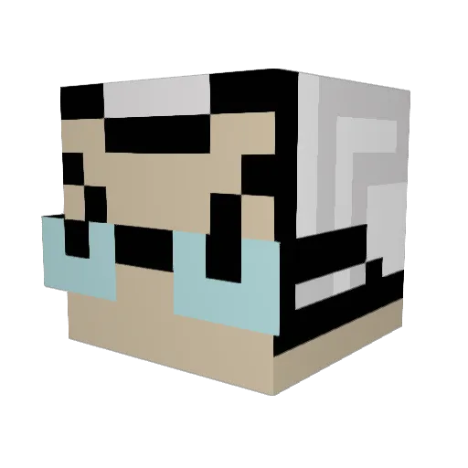 Joebob________ Minecraft avatar head, 3D render