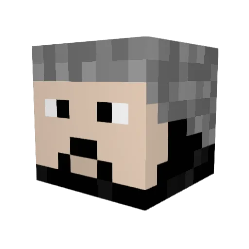 Joedor Minecraft avatar head, 3D render