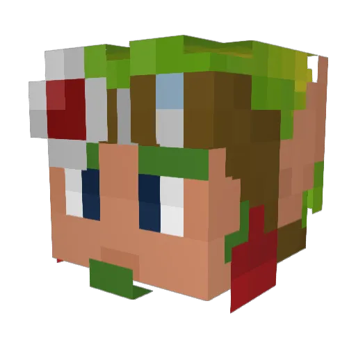 Joefernm33 Minecraft avatar head, 3D render
