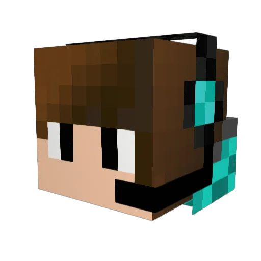 Joejow23 Minecraft avatar head, 3D render