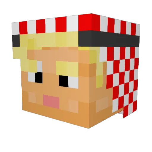 Joel_11 Minecraft avatar head, 3D render