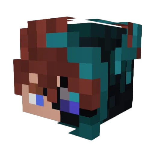 JoeliloDX Minecraft avatar head, 3D render