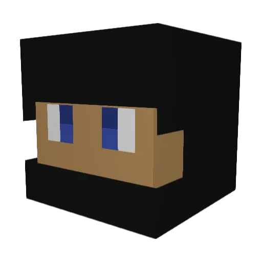 Joellio Minecraft avatar head, 3D render