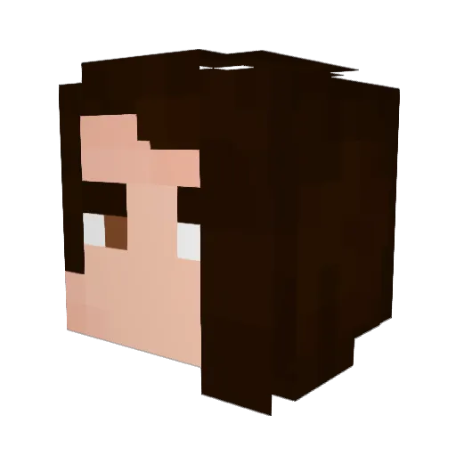 Joelykin Minecraft avatar head, 3D render