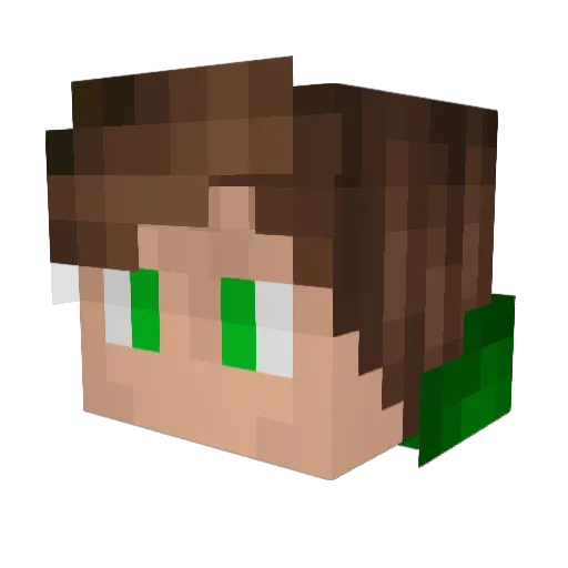 Joelzapper Minecraft avatar head, 3D render