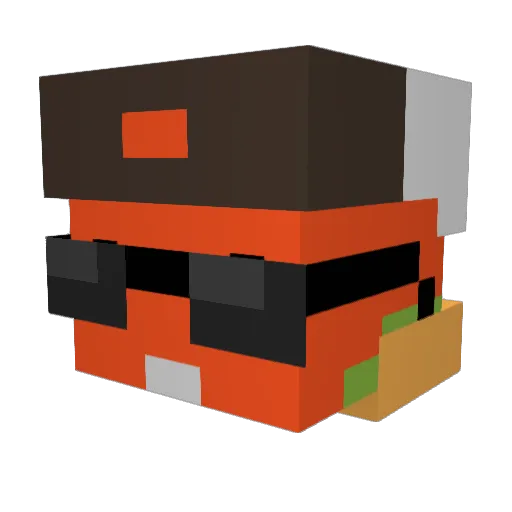 Joeman4567 Minecraft avatar head, 3D render