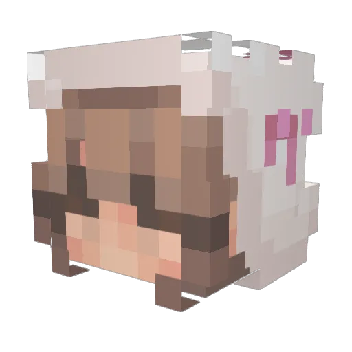 Joemocha Minecraft avatar head, 3D render