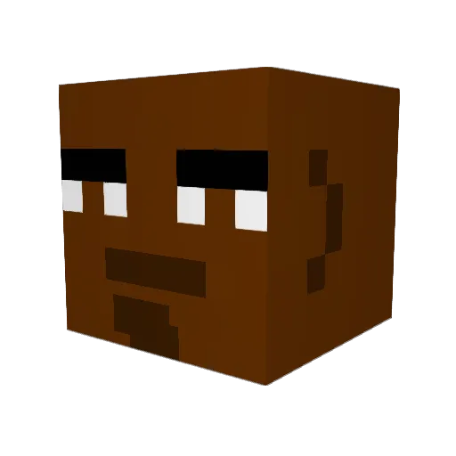 JoergAbe Minecraft avatar head, 3D render
