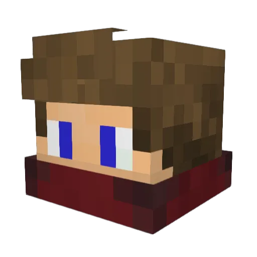 JoernGames Minecraft avatar head, 3D render