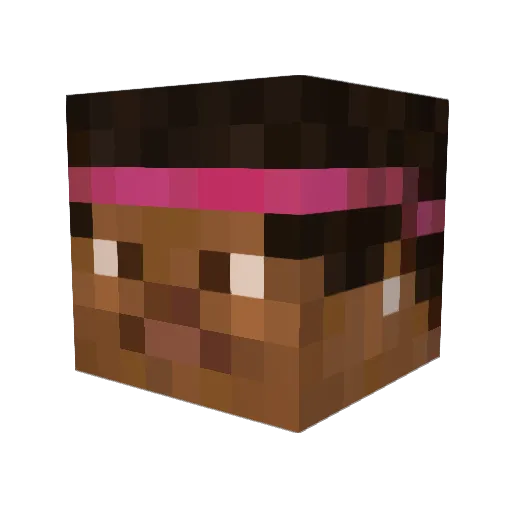 Joerockzz Minecraft avatar head, 3D render