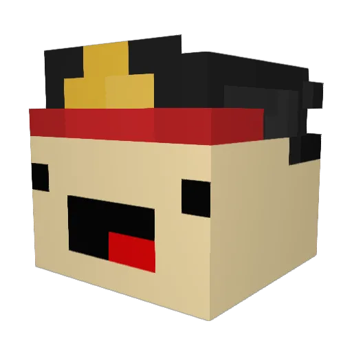 Joesa Minecraft avatar head, 3D render