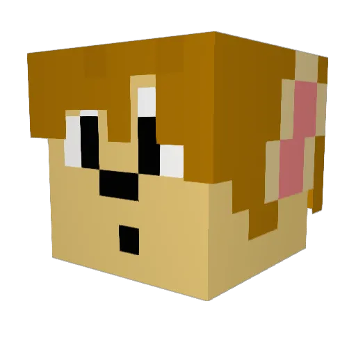Joesavage Minecraft avatar head, 3D render