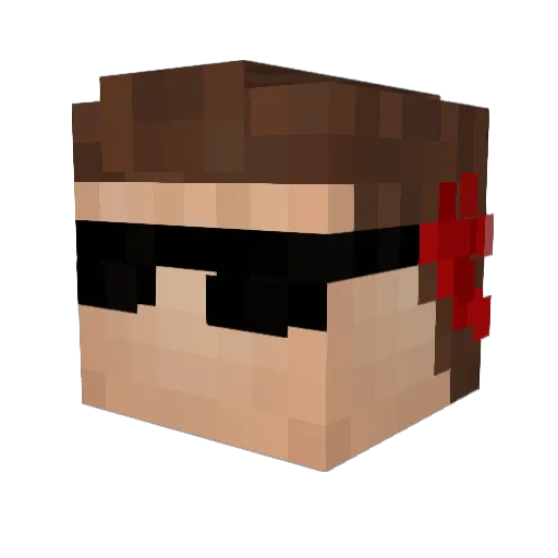JoexM Minecraft avatar head, 3D render
