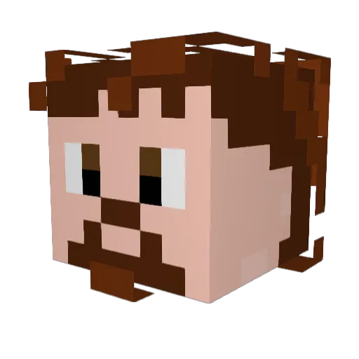 Joey1340 Minecraft avatar head, 3D render
