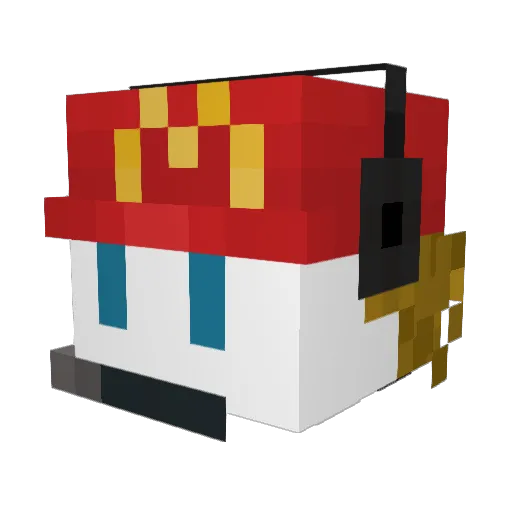 Joey241 Minecraft avatar head, 3D render