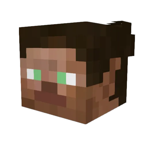Joey64YT Minecraft avatar head, 3D render