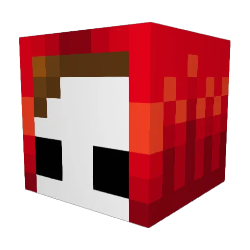 JoeyAM8402B Minecraft avatar head, 3D render