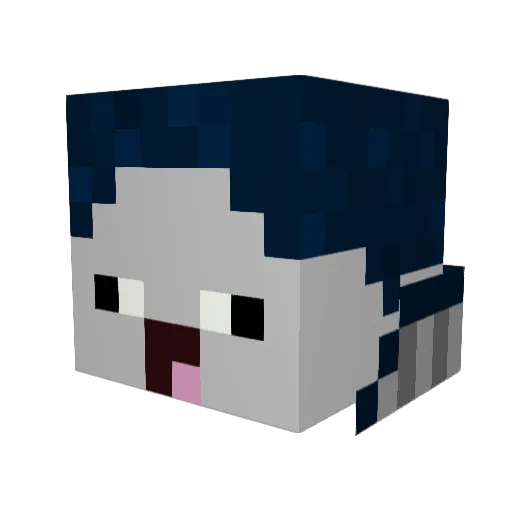 JoeyMyrs Minecraft avatar head, 3D render
