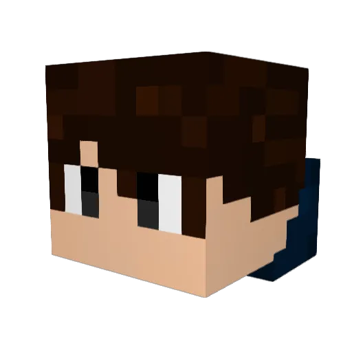 JoeyO621 Minecraft avatar head, 3D render