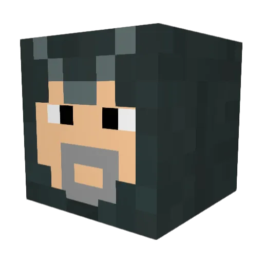 JoeyR16 Minecraft avatar head, 3D render