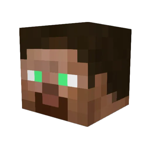 JoeyVay Minecraft avatar head, 3D render