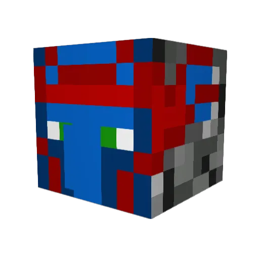 Joey_Man Minecraft avatar head, 3D render
