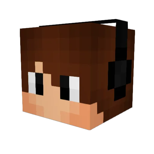 Joeycare Minecraft avatar head, 3D render
