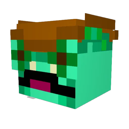 Joez123 Minecraft avatar head, 3D render