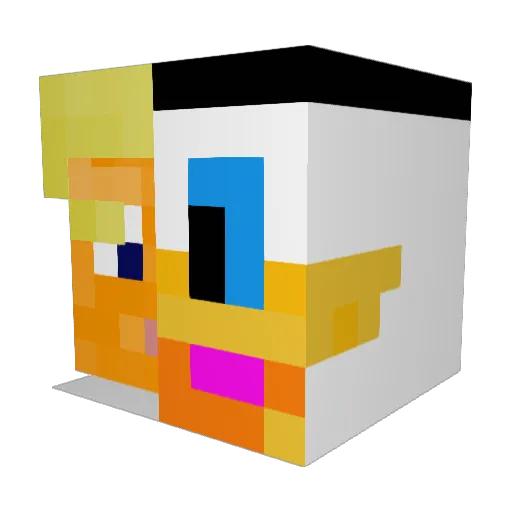 JoganFit Minecraft avatar head, 3D render