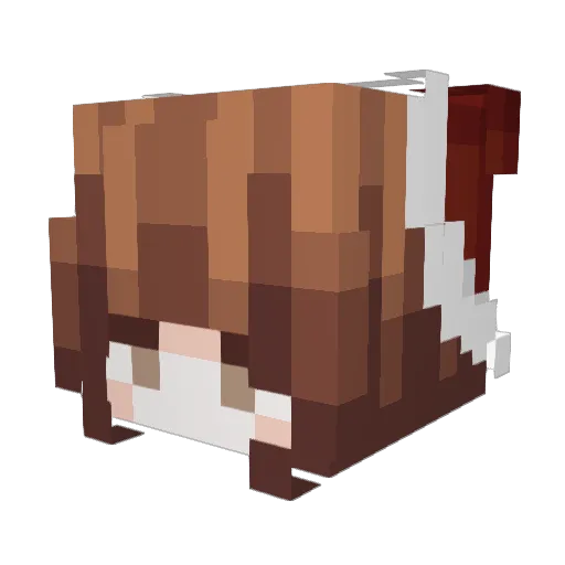 Joggef Minecraft avatar head, 3D render
