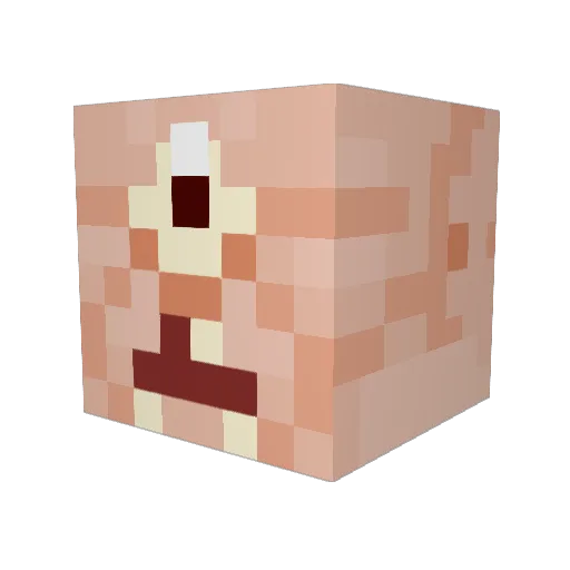 Joggehurt Minecraft avatar head, 3D render