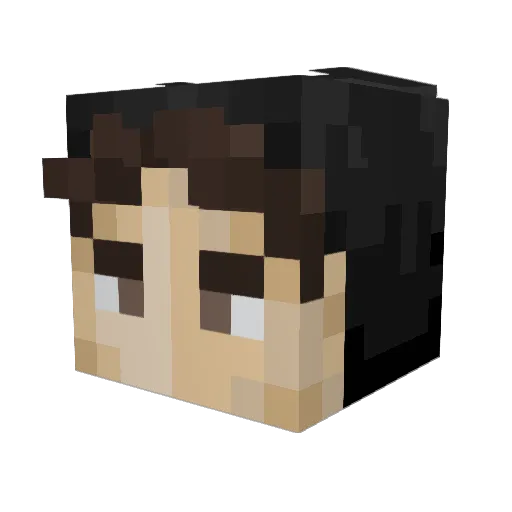 Jogja Minecraft avatar head, 3D render