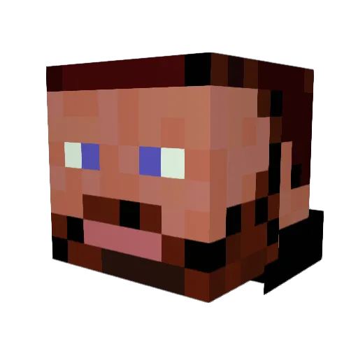 Jogkurt Minecraft avatar head, 3D render