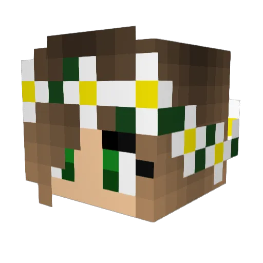 Jogma Minecraft avatar head, 3D render